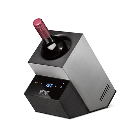 Picture of Caso  Wine Cooler  WineCase Deluxe Inox  Bottles capacity 1  Black/Silver 4038437006162