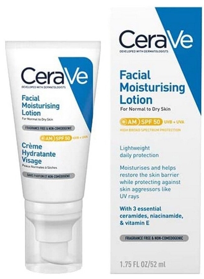 Изображение CeraVe Moisturizing Face Cream SPF50 52 ml