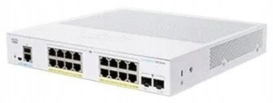 Picture of Cisco Cisco switch CBS350-16FP-2G, 16xGbE RJ45, 2xSFP, fanless, PoE+, 240W - REFRESH