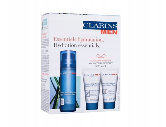 Picture of CLARINS_SET Men Essentiels Hydratation balsam do twarzy 50ml + el pod prysznic 2w1 30ml + el do twarzy 30ml