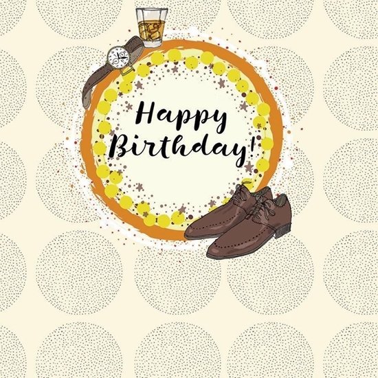 Picture of Clear Creation Karnet kwadrat CL0217 Urodziny Buty