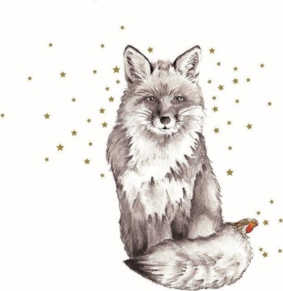 Attēls no Clear Creations Karnet zocony kwadrat CL3906_BL Lis i ptaszek