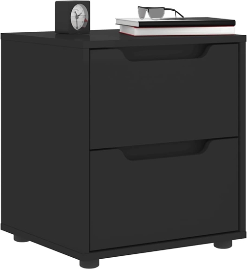 Picture of CMK Meble Szafka nocna "VISNES" Czarna 45x40x50 cm Drewno klejone