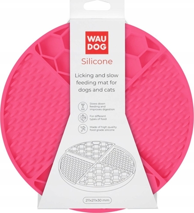 Изображение Collar WAU DOG MATA DO LIZANIA SILIKONOWA        OKRGA 21,1x21,1x3cm RÓ