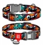 Изображение Collar WauDog Nylon Obroa nylonowa z QR-paszportem, plastikowy fastex, wzór ZBATE POTWORY, S 15mm/25-35cm