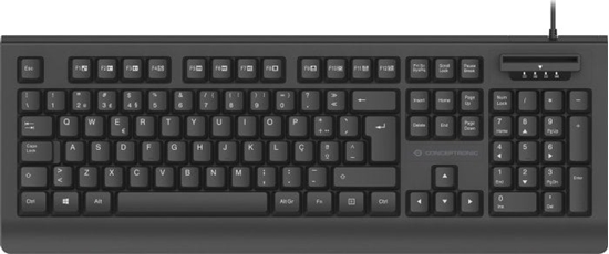 Изображение Conceptronic KAYNE01PT tastatūra Birojs USB QWERTY Portugāļu Melns