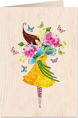 Attēls no Cozywood Karnet drewniany C6 + koperta Bukiet