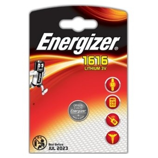 Изображение CR1616 baterijas 3V Energizer litija 1616 iepakojumā 1 gb.
