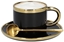 Picture of Cup with a saucer and spoon Homla SINNES Black, 200 ml