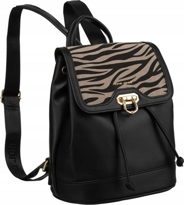 Attēls no David Jones Miejski plecak damski z klapk wykonany ze skóry ekologicznej - David Jones NoSize