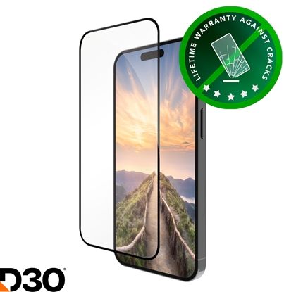 Attēls no Dbramante1928 eco-shield D3O screen protector, Apple iPhone 16 Plus / 15 Plus, black edges