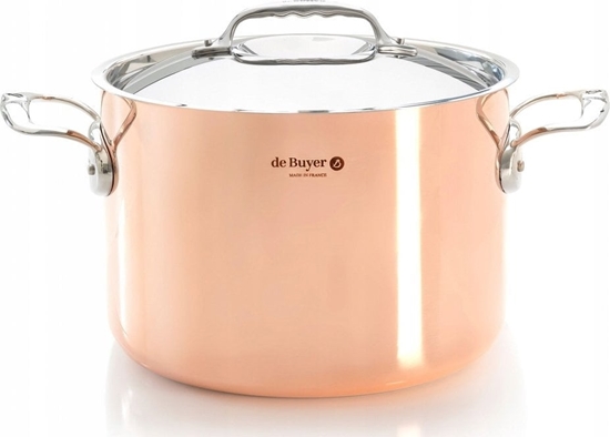 Picture of De Buyer De Buyer Prima Matera Saucepot copper/steel high 24cm induction