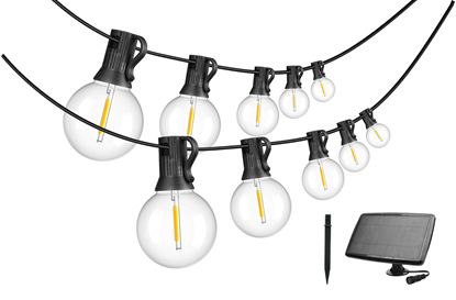 Picture of Dek. lampu virtene ar saules bat.,G40 E12x25gb, 15