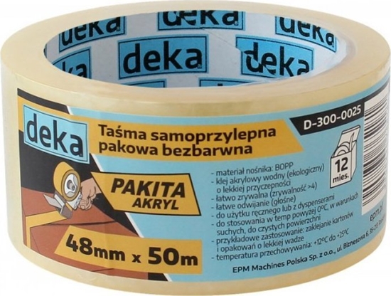 Изображение Deka TAÅMA PAKOWA BEZBARWNA 48MM*50M