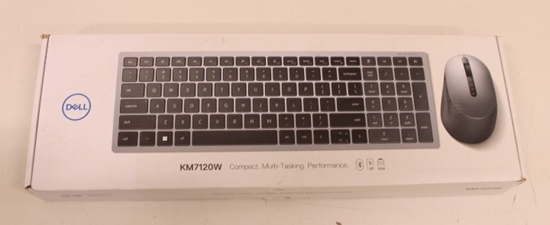 Изображение Dell SALE OUT. | Keyboard and Mouse | KM7120W | Wireless | 2.4 GHz, Bluetooth 5.0 | Batteries included | US | REFURBISHED, DAMAGED PACKAGING | Bluetooth | Titan Gray | Numeric keypad | Wireless connection