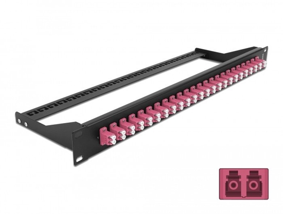 Picture of Delock 19″ Fibre Patch Panel 24 port LC Duplex violet