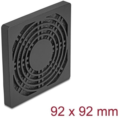 Attēls no Delock Fan Grill with Dust Filter 92 x 92 mm black
