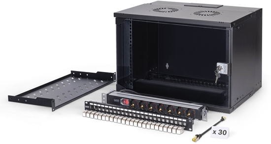 Изображение Digitus Netzwerk-Set 483 mm (19") - 7HE, 540x400 mm (BxT) sw