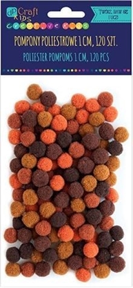 Picture of DP Craft Pompony poliestrowe DPCRRAFT 1cm mix brzowy 120szt. Dalprint