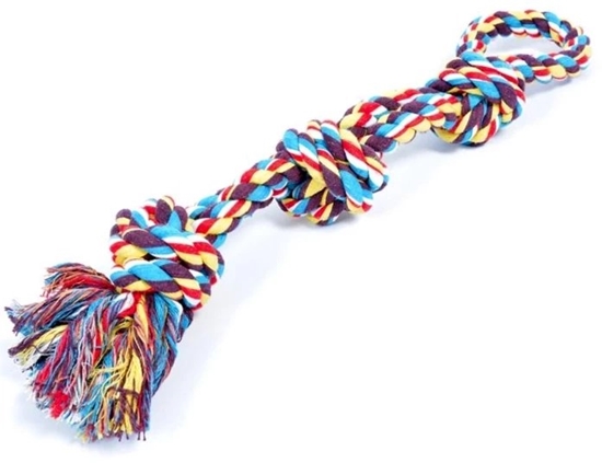 Picture of DUVO+ ZABAWKA SZNUR 3 WZY + PTLA       MULTIKOLOR 60cm    4705100