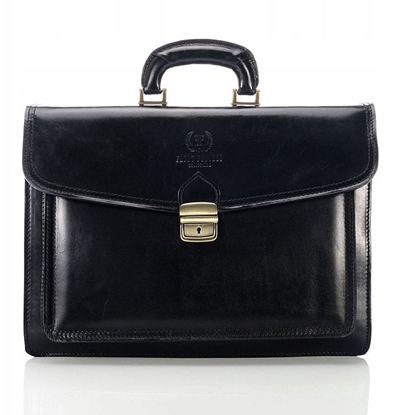 Attēls no Ekskluzywna skórzana teczka mska aktówka N04-BL