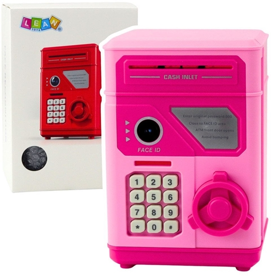 Picture of Elektroniczny Sejf Bankomat Skarbonka Na PIN Dla Dzieci Róowy EDUKAMP