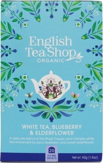 Picture of English Tea Sho Herbata biaa z dzikim bzem i borówk (20x2) BIO 40g