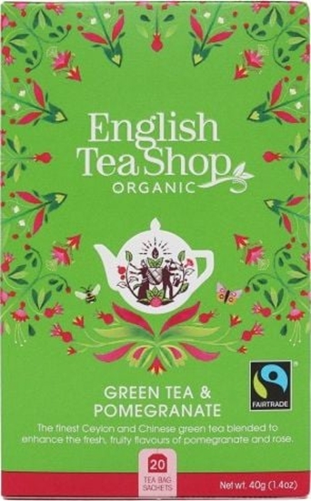 Picture of English Tea Sho Herbata zielona z granatem (20x2) BIO 40 g