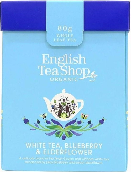 Picture of English Tea Shop Herbata biaa sypana z dzikim bzem i borówk BIO 80 g English Tea Shop