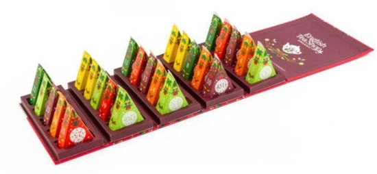 Picture of English Tea Shop, Herbata BIO, Kalendarz adwentowy, Tablica, 13 smaków, 25 piramidek