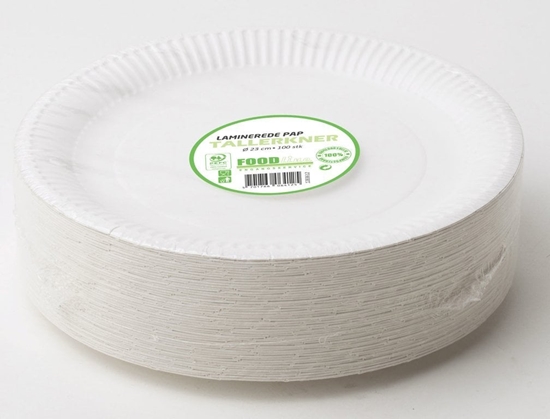Picture of Esselte Tallerken pap lamineret 23cm 100stk/pak - (100 stk.)