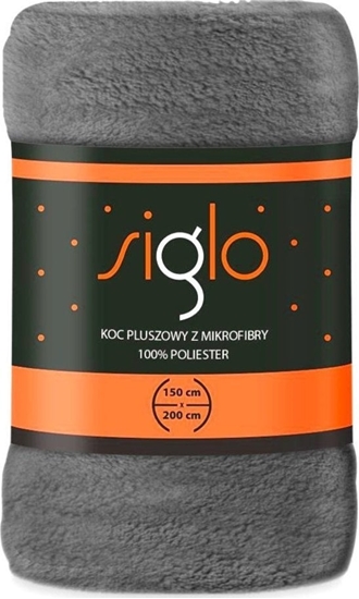 Picture of estilex Koc Pluszowy 150X200 Mikrofibra Siglo Popiel