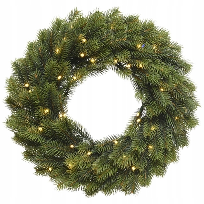 Picture of Everlands Winnipeg pine wreath with lights, warm white