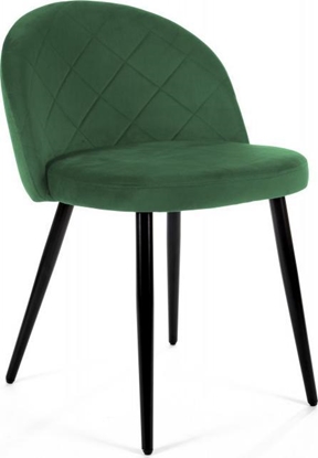 Picture of Fabryka Mebli Akord Welurowe krzeso tapicerowane pikowane SJ.077 Butelkowa Ziele