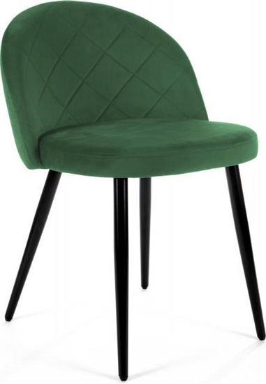 Picture of Fabryka Mebli Akord Welurowe krzeso tapicerowane pikowane SJ.077 Butelkowa Ziele