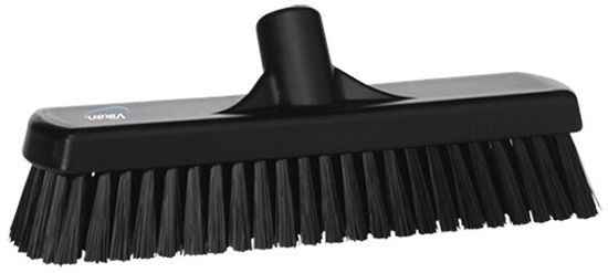 Picture of Floor and wall scrubbing brush, Vikan, 30.5x8.5x11cm, black, polyester/PP/stainless steel, 30.5 cm, stiff
