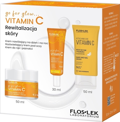 Picture of Floslek FLOSLEK Zestaw prezentowy Vitamin C (krem nawilajcy 50ml+krem pod oczy 30ml+krem do rk 50ml)+