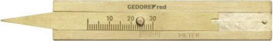 Picture of GEDORE red Tyre Dread Depth Gauge brass