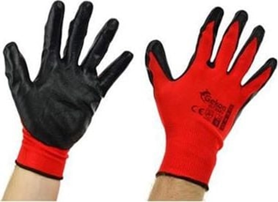Picture of Geko Rkawice ochronne 10 czerwone Nitryl G73582