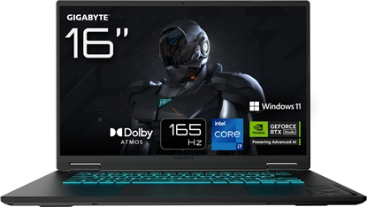 Изображение GIGABYTE Gaming A16 CTHI3DE894SH, Black Steel Gaming Laptop, Core i7-13620H, RTX 5050