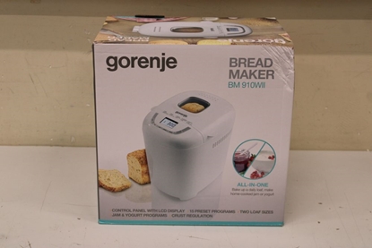 Attēls no SALE OUT. Gorenje BM910WII Bread maker, Power 550 W, 15 programs, LCD display, White | Gorenje Bread maker | BM910WII | Power 550 W | Number of programs 15 | Display LCD | White | DAMAGED PACKAGING