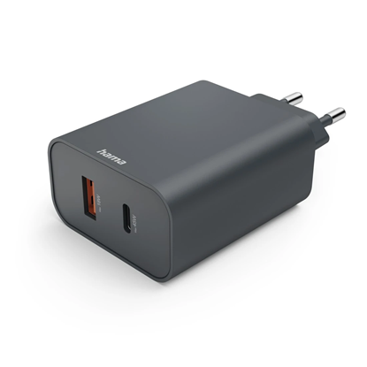 Attēls no Hama 00086444 45W USB-C, USB-A  Charger PD Black