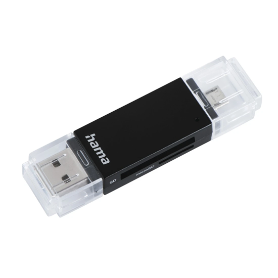 Изображение Hama 00181056 USB 2.0 OTG Card Reader Aluminium