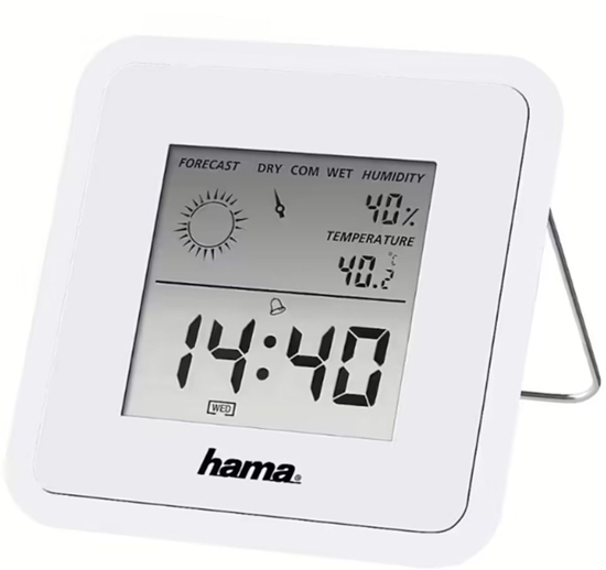 Picture of Hama Borneo Thermometer and Hygrometer, Digital, For Indoors White