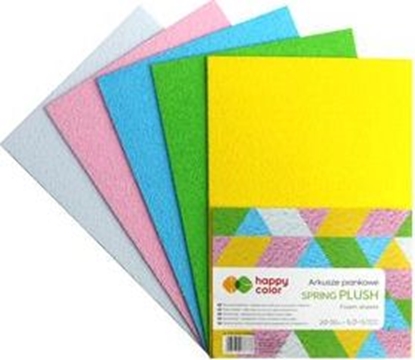Attēls no Happy Color Arkusze piankowe A4 5 kol Spring Plush HAPPY COLOR