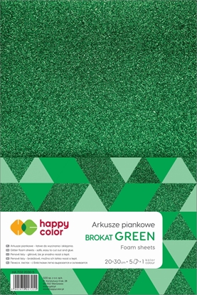 Picture of Happy Color Pianka Happy Color brokatowa 20x30 cm 5 ark Zielony
