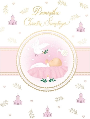 Attēls no HENRY Karnet B6 Chrzest z kieszonk - róowy