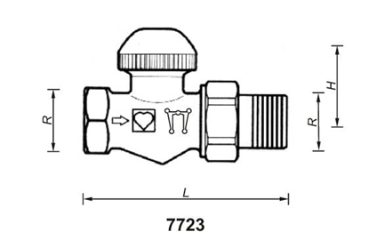 Attēls no Herz Zawór grzejnikowy termostatyczny prosty 1/2" (1772391)