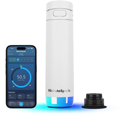 Attēls no HidrateSpark PRO 2 Smart Bottle with Straw, 621 ml, White