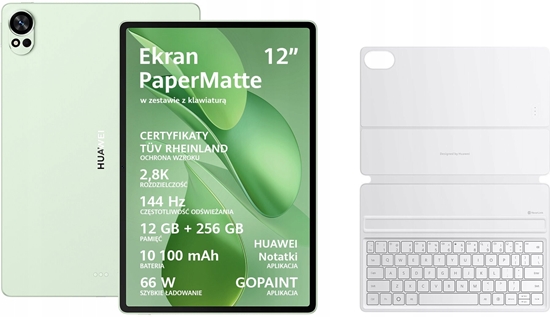 Изображение Huawei Matepad 12X 2025 12/256GB PaperMatte WiFi zielony + klawiatura + rysik